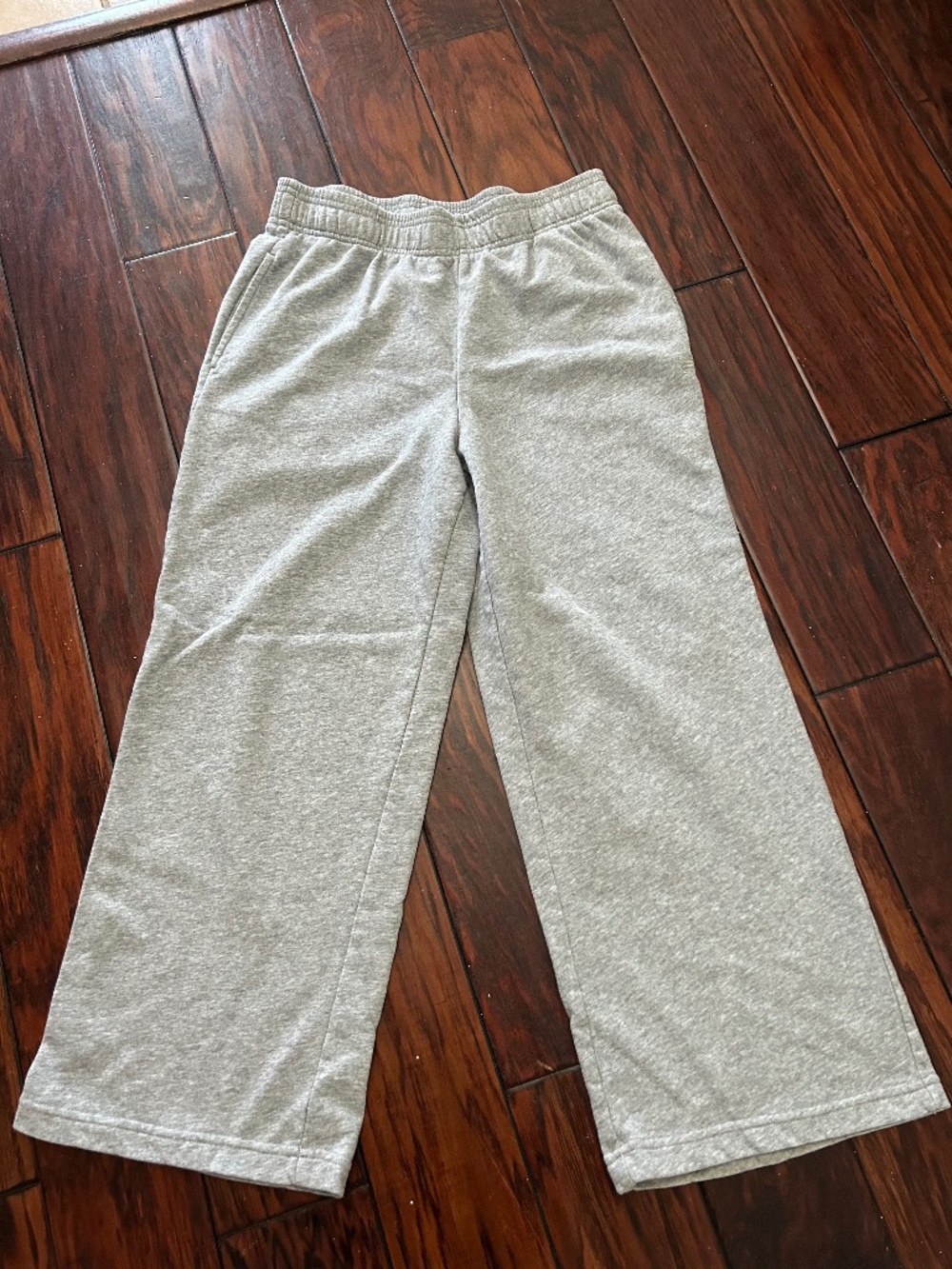 Fabletics Sz Large Year Round Terry Wide Leg Pant Heather Grey
